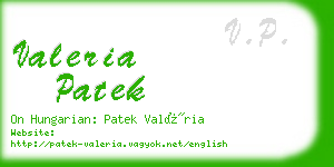 valeria patek business card